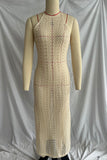 Open-Back Crochet Beach Dress
