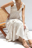 Ruffled Strap Maxi Dress