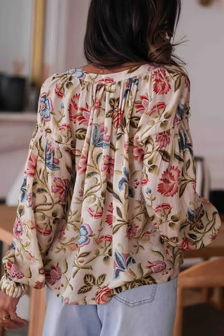Floral Button-Down Blouse