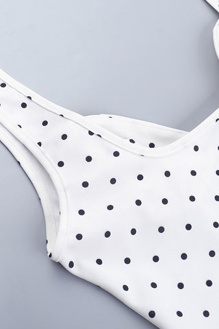 Polka Dot Bustier Tank Top