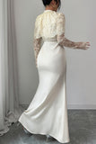 Elegant Lace Sleeve Maxi Dress