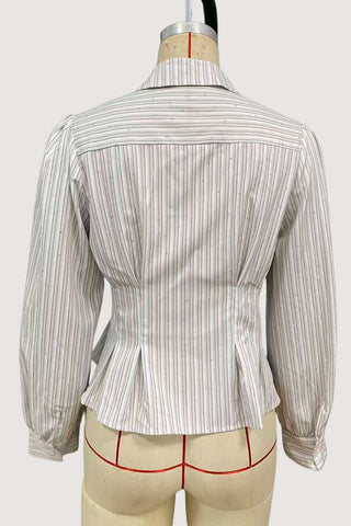 Elegant Wrap Button-Down Blouse