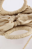 Elegant Woven Handbag with Bow Details