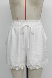 Lace-Trim Casual Shorts