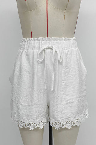 Lace-Trim Casual Shorts