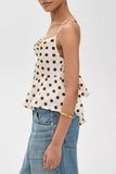 Polka Dot Draped Camisole