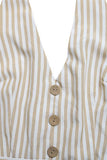 Striped Button-Front Romper
