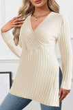Ribbed V-Neck Sweater