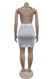 Embellished Sleeveless Mini Skirt Set