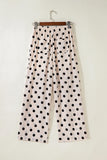 Polka Dot Patched Pocket Pants