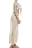 Ruffle-Trim Backless Skirt Set