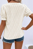 Textured Puff Sleeve Blouse