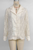 Textured Button-Up Blouse