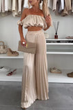 Elegant Off-Shoulder Pants Set