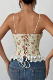 Lace-Trim Floral Camisole