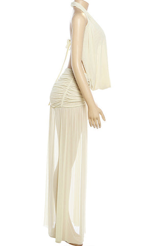Elegant Draped Skirt Set