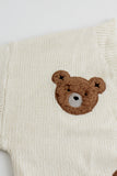 Playful Bear Applique Cardigan