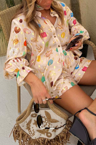 Playful Printed Short Set
