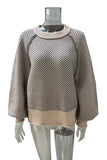 Textured Knit Pattern Sweater