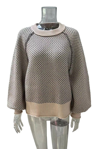 Textured Knit Pattern Sweater