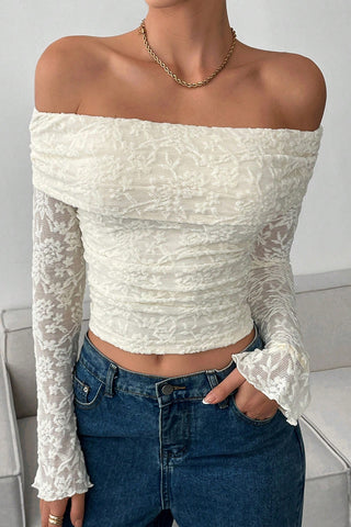 Off-Shoulder Lace Blouse