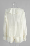 Ruffle Front Shorts Set