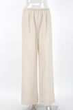 Relaxed Wide-Leg Casual Pants