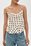 Polka Dot Draped Camisole