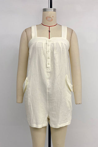 Button-Front Casual Romper