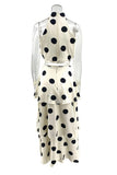 Halter Neck Polka Dot Skirt Set
