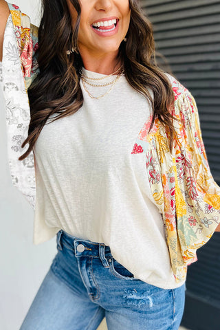 Floral Kimono Sleeve Tee