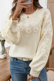 Floral Embellished Knit Sweater