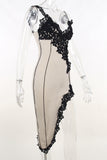 Night Out Dress with Lace Embellishment