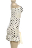 Strapless Polka Dot Casual Dress