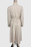 Polka Dot Bow-Tie Midi Dress