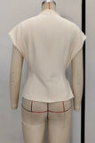 Belted High-Neck T-Shirt