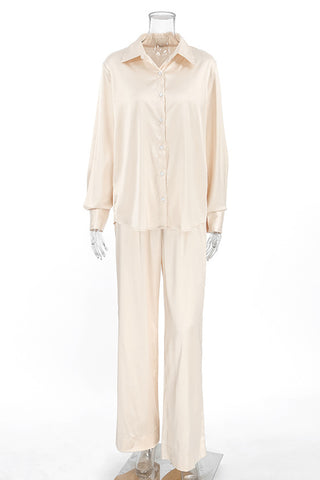 Chic Button-Front Pants Set