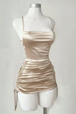 Elegant Ruched Mini Dress