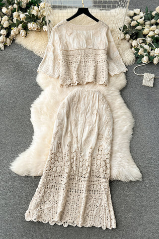 Textured Two-Piece Maxi Set