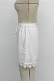 Lace-Trim Casual Shorts