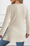 Ribbed V-Neck Sweater