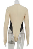 Mesh-V Plunge Bodysuit