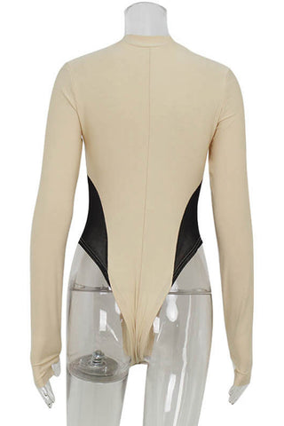 Mesh-V Plunge Bodysuit