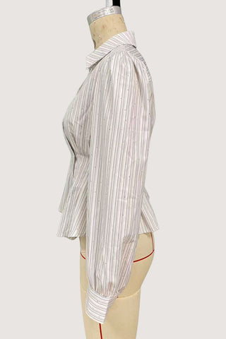 Elegant Wrap Button-Down Blouse