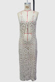 Crochet Halter Vacation Dress