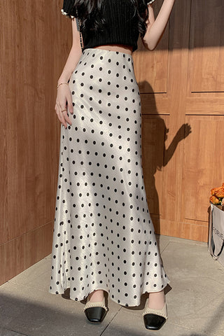 Polka Dot Midi Skirt