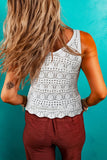 Crochet Knit Sleeveless Top