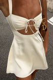 Tie-Front Casual Mini Dress