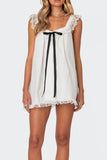 Lace Trim Sleeveless Casual Dress