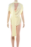 Draped Skirt Set with Halter Neck